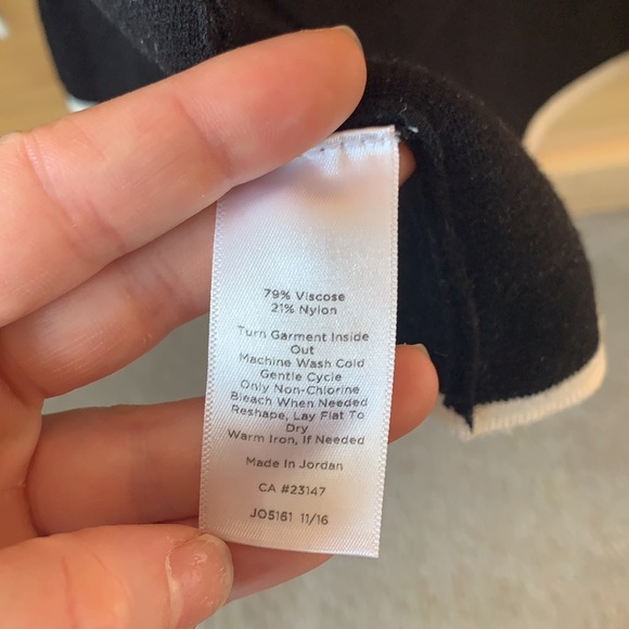 Talbots Black and White Blazer Cardigan Size Medium - Picture 5 of 6